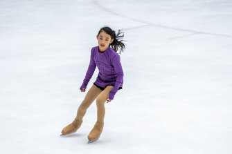 Figure skater Sonia in Beijing last week. 