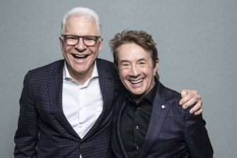 Longtime partners in comedy and more recently in murder, Steve Martin and Martin Short.