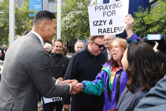 Israel Folau at a federal court hearing in 2019.
