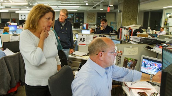 The Associated Press’ Sally Buzbee, in 2016, left, wants an independent investigation into the IDF’s bombing of the building housing the AP.
