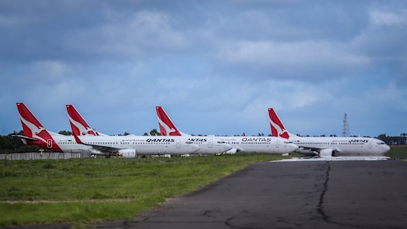 Qantas and Jetstar are parking 50 planes at Avalon Airport near Geelong until the coronavirus crisis is over, six of which have arrived since Friday.