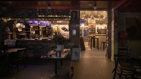 Inside the Marlborough Hotel in Newtown.