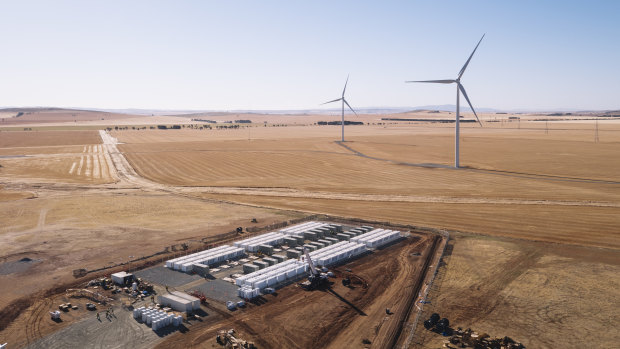 The Hornsdale Power Reservation in South Australia, where tech firm Tesla has installed a huge battery.