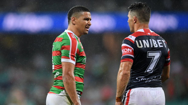 "Disrespectful": Cody Walker clashes with Roosters playmaker Cooper Cronk at the SCG on Friday.