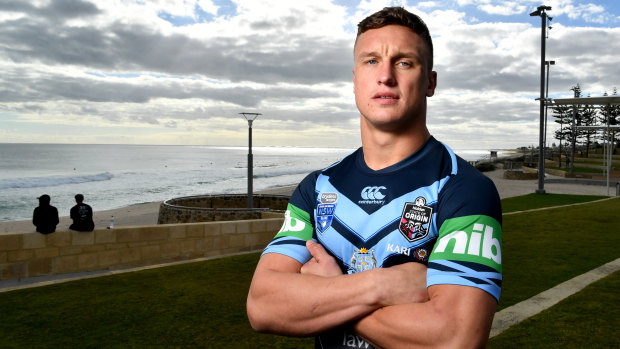 Quick study: Jack Wighton, at Scarborough Beach in Perth, has plenty of support to make the centre position his own.