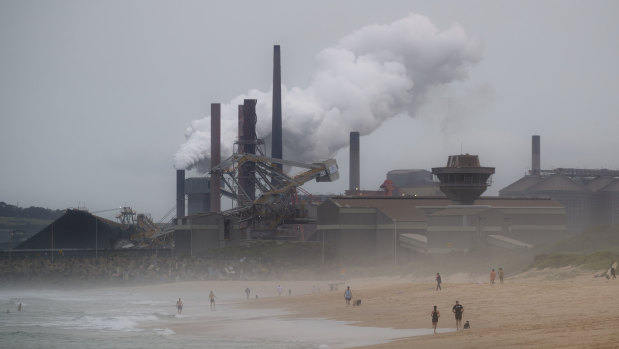 The steelworks and coal loading facility at Port Kembla.