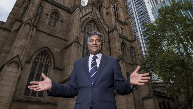 Anglican Dean of Sydney Kanishka Raffel has been filming the Easter services at St Andrew's Cathedral.