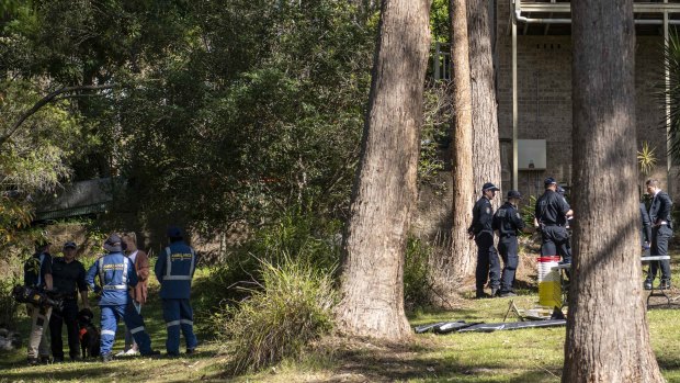 NSW Police at the Kendall property where William was last seen. 