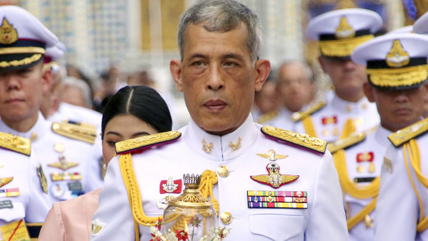 Thailand's King Maha Vajiralongkorn, pictured last year, has stripped former PM Shinawatra Thaksin of his honours. 