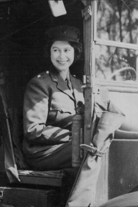 The Queen, then Princess Elizabeth, at the wheel of an Army vehicle when she served during World War II in the Women's Auxiliary Territorial Service where she was known as Second Subaltern Elizabeth Windsor.