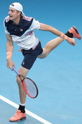 John Isner serves another rocket at the Australian Open.
