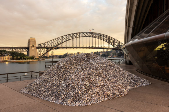 More than 85,000 shells went into the installation.