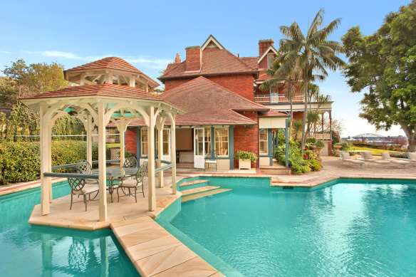 The 4287 square metre property with a tennis court and swimming pool needs work.