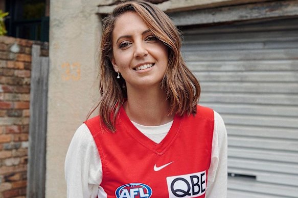 Former television host and Sydney Swans supporter Brooke Boney.