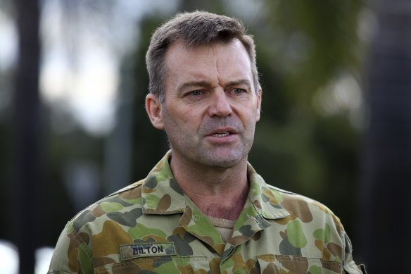 Lieutenant-General Greg Bilton said parts of the helicopter’s cockpit had been found, as well as unidentified human remains. 