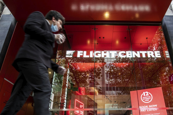 Flight Centre says bookings are staging a post pandemic recovery. 