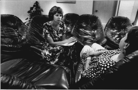 Pam Paten, a counsellor at the Preterm abortion clinic, in January, 1990.