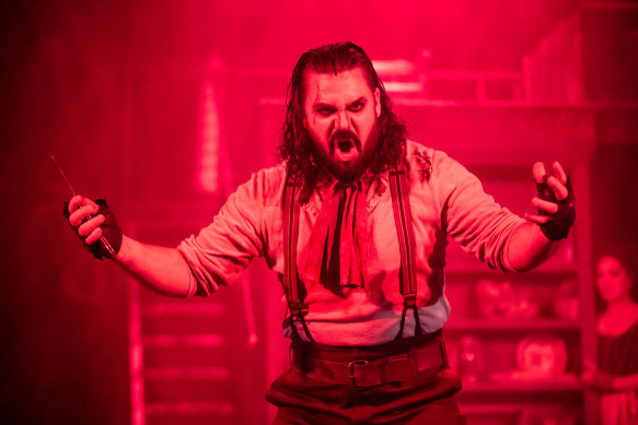 Ben Mingay stars in Sweeney Todd at the Sydney Opera House.