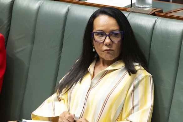 Minister for Indigenous Australians Linda Burney  during Question Time on Thursday October 19, five days after the referendum was defeated. 