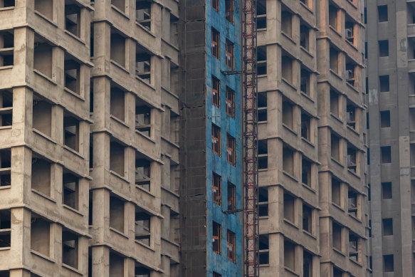 Some homebuyers move into unfinished apartments because they have nowhere else to live.