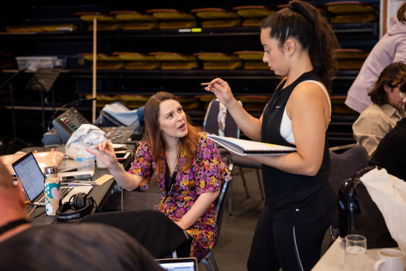 Writer Laura Murphy during rehearsals for the Lovers.