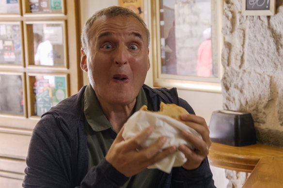 Phil Rosenthal in the enjoyable culinary travel documentary Somebody Feed Phil.