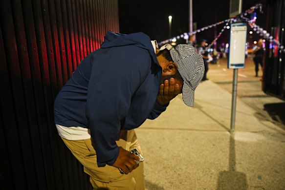 Rahemath Pasha in the aftermath of the attack.