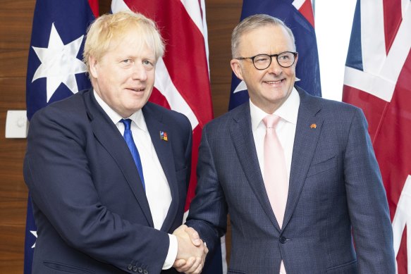 Anthony Albanese met with British Prime Minister Boris Johnson for the first time since coming to office, while in Madrid for the NATO summit, where the pair spoke about the climate challenge ahead.