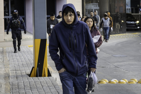 A group of deportees is repatriated to Nogales, Mexico, the day after Donald Trump’s inauguration and executive order on immigration.