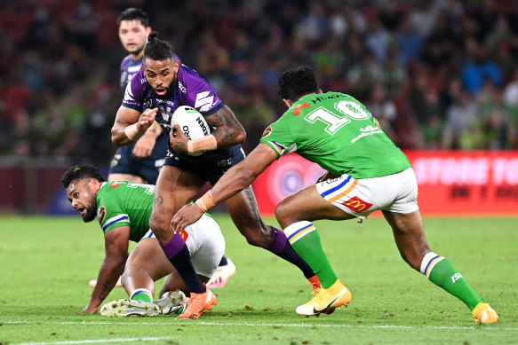 Josh Addo-Carr carved up the Raiders early in the match.