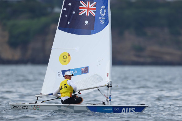 Australia’s Matt Wearn at Enoshima Yacht Harbour in Fujisawa, Kanagawa, a prefecture about to be added to the state of emergency because of coronavirus.