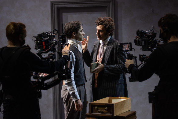 Matthew Backer (left) and Ewen Leslie in Strange Case of Dr Jekyll and Mr Hyde.