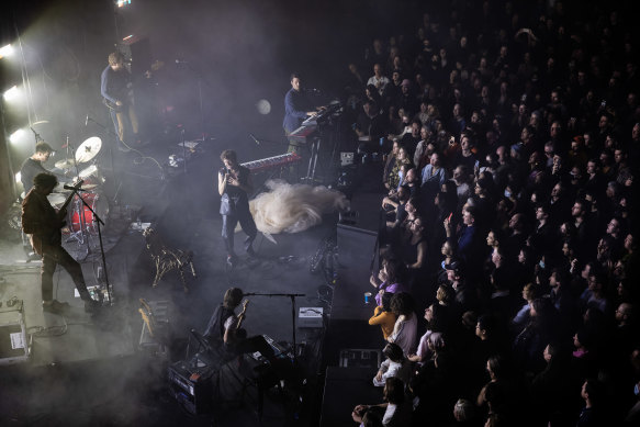 Crowd pleaser: Perfume Genius and his band rock Vivid Live.