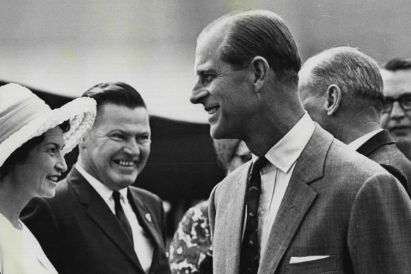 Prince Philip, pictured on tour in Ethiopia in 1965, seemed determined to carve out his own identity. 