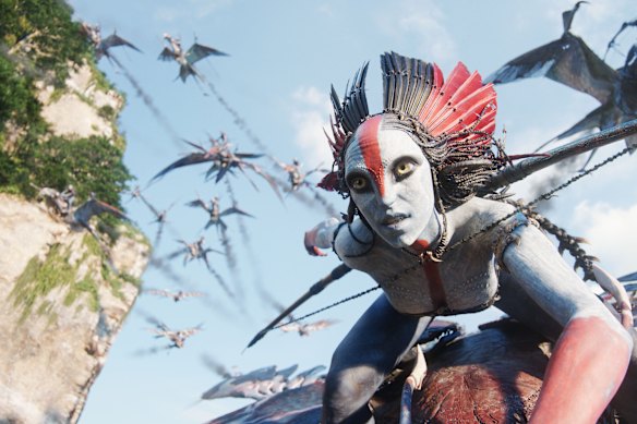 Varang (Oona Chaplin) in Avatar: Fire and Ash.