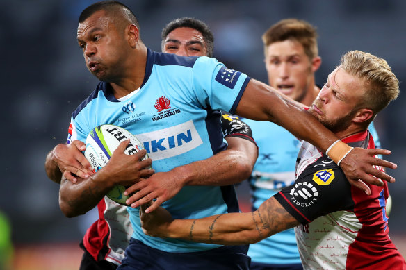 Kurtley Beale asked plenty of questions of the Lions' defence at Bankwest Stadium.