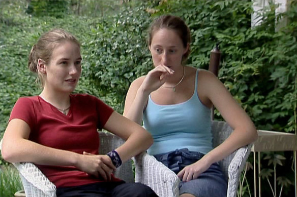 Margaret Ratliff, right, was 21 when production on The Staircase began in late 2001. Her sister Martha, left, was just 19.