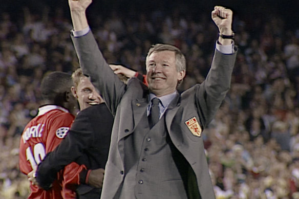 The impossible dream: The moment Alex Ferguson, manager of Manchester United, realised his team had snatched victory from the jaws of defeat in the 1999 Champions League final against Bayern Munich