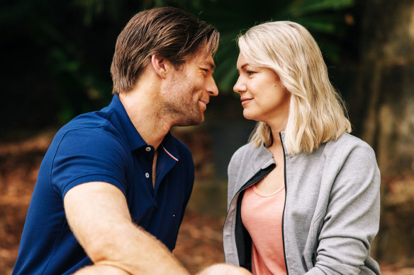 Law of attraction: lawyer Laura (Saskia Hampele) is out to convince Chip (Liam McIntyre)  to sign a  contract in ‘This Little Love of Mine’.