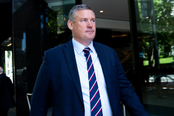 Paul Doorn leaves  the ICAC after giving evidence on Tuesday. He is not accused of wrongdoing.