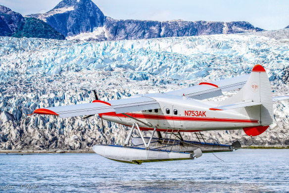 Glacial flightseeing with Wings Airways lets you soar over the region’s five glaciers.