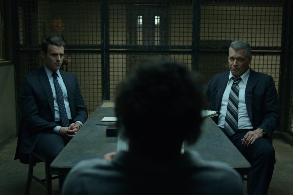 Jonathan Groff, Oliver Cooper and Holt McCallany in season 2 of Mindhunter.