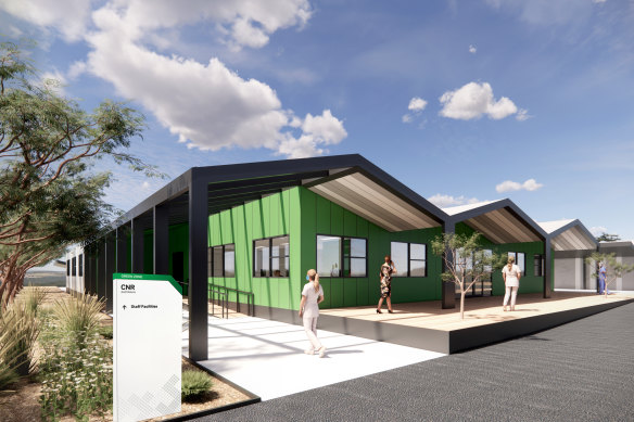 An artist’s impression of the quarantine facility in Queensland. 
