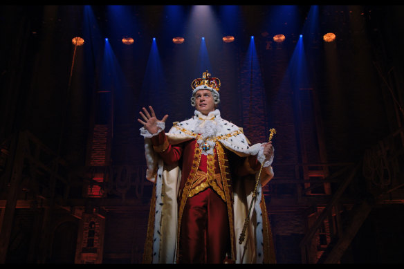 Johnathan Groff in his show-stealing performance as King George III.