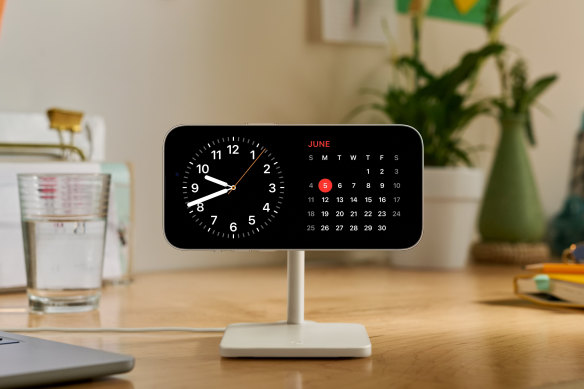 Apple’s current phones can act somewhat like a smart display when charging in landscape mode.