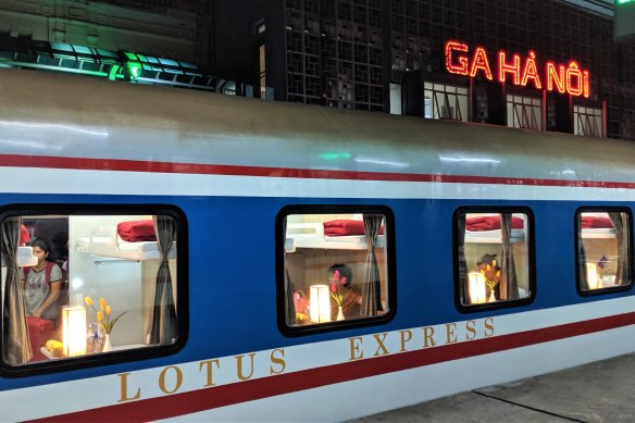 The Lotus Express runs from Hanoi to Da Nang in Vietnam.