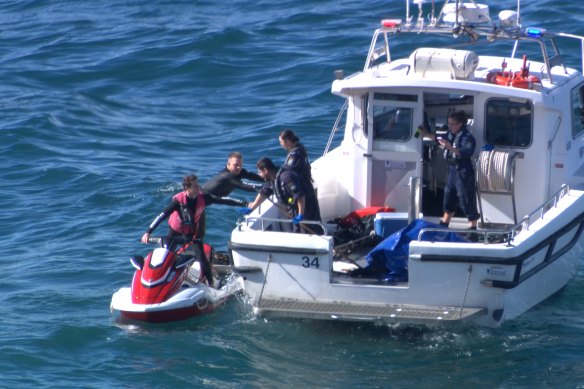 Marine police recover a body off Watsons Bay in Sydney’s east.