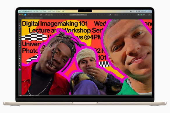 The larger screen on the 15-inch Air makes for a lot of extra room in photo editing or word processing.