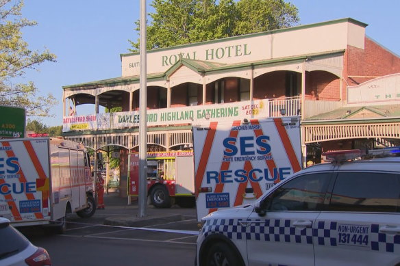 Five people were killed after a car ploughed into them outside a Daylesford pub.