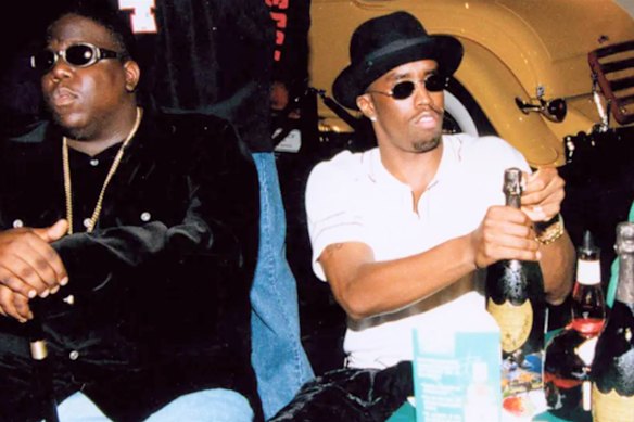 Christopher Wallace, aka The Notorious B.I.G. (left), with Combs.